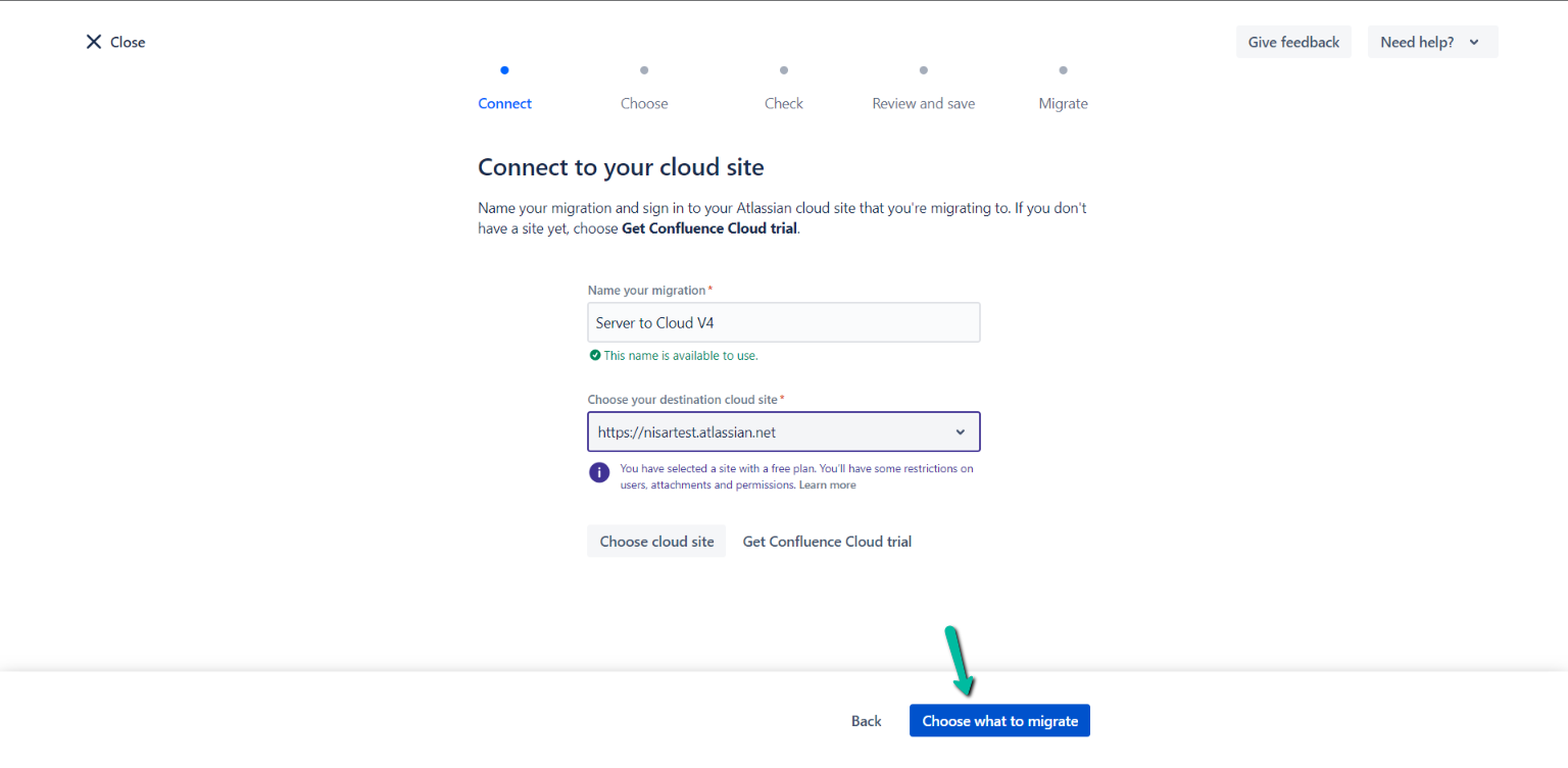 connect to cloud site