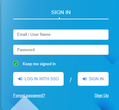Log in with SSO