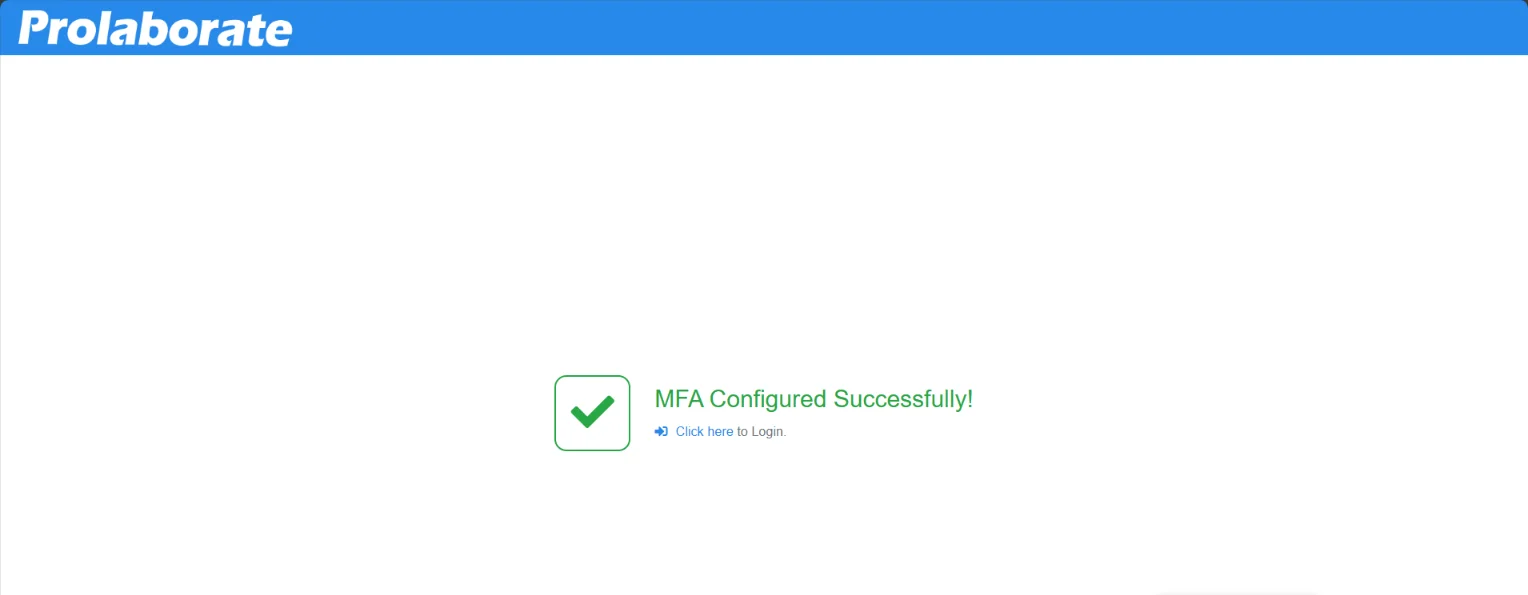 MFA Configuration Successful